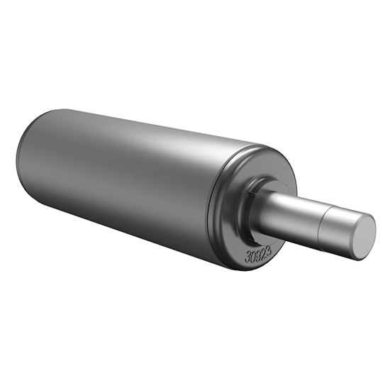 Roller with grooved shaft